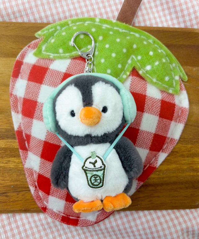 るんるんペンギンぬいぐるみキーホルダー/柄1