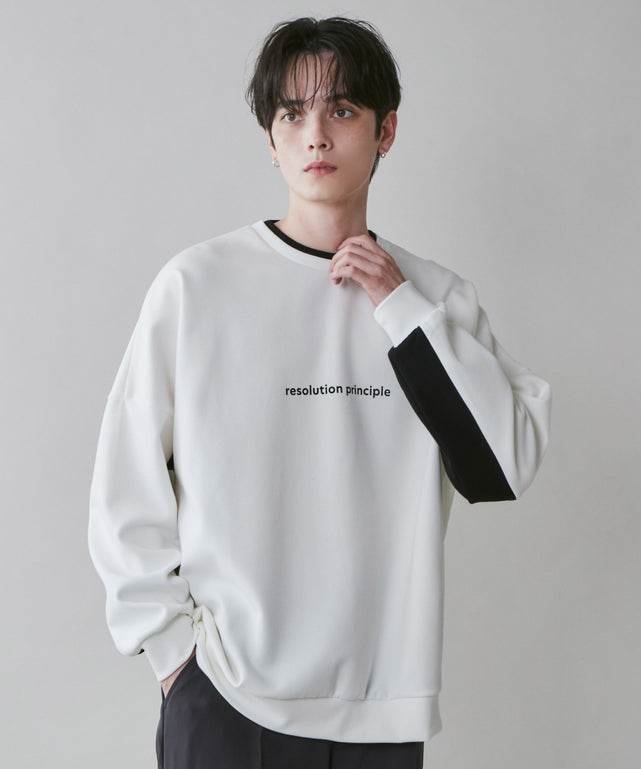 ドルマンフェイクレイヤードPO/ホワイト モデル：180cm L着用