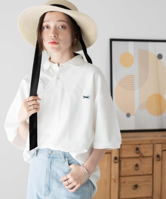 Penneys|別注BIGポロ/ホワイト モデル：162cm M着用
