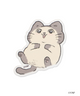 ねこに転生したおじさん×WEGOコラボステッカー/柄5