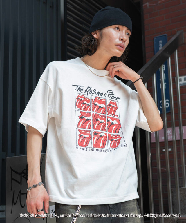 バンドグラフィックT(SS)/柄1 モデル：182cm L着用