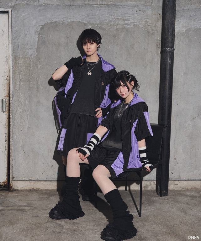 #コンパスコラボコラプスシャカシャカセットアップ/パープル