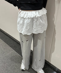エンブロレースリボンスカート