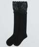 レース切替ハイソックス(23-25cm)/ﾌﾞﾗｯｸ