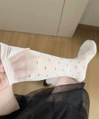 ドット柄ハイソックス(23-25cm)