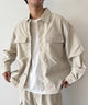 リップストップCPOシャツジャケット/ベージュ モデル：175cm L着用