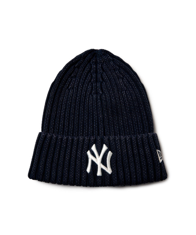 NEWERA RIB CUFF KNIT ITLN WASH/柄１：NYネイビー
