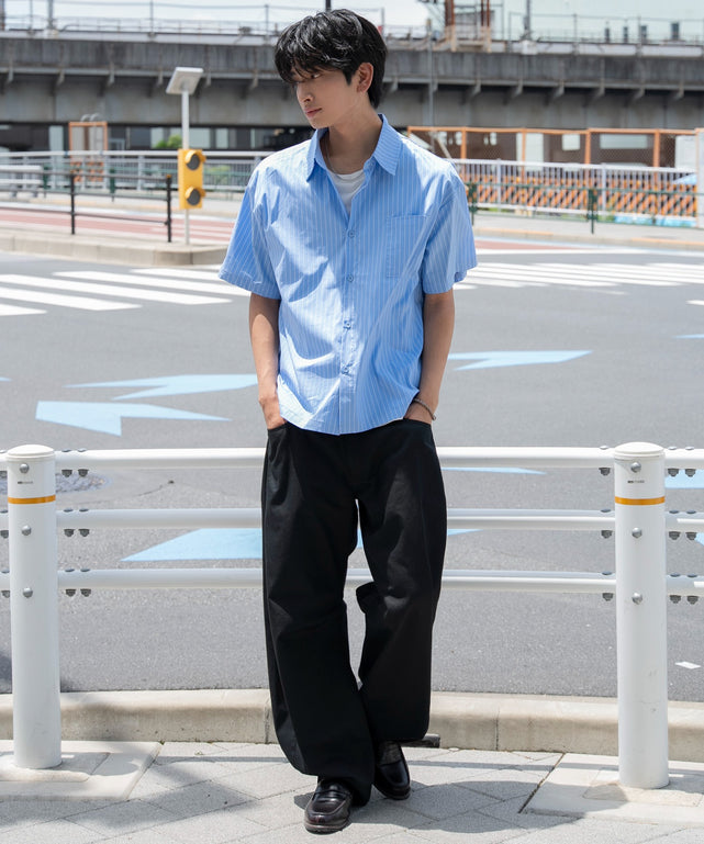 ブルーストライプ モデル：180cm L着用ブルーストライプ モデル：180cm L着用