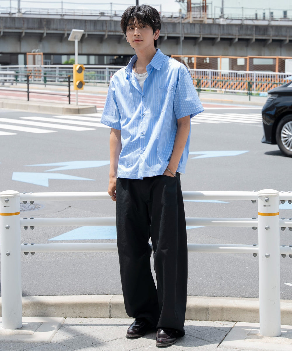 ブルーストライプ モデル：180cm L着用