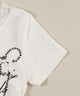 リボングラフィックサイドドロストTシャツ