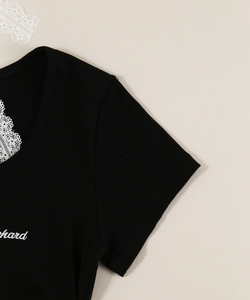 レースチョーカードッキングTシャツ