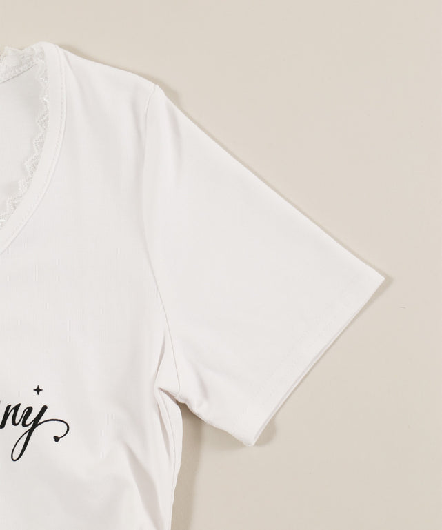 メッセージロゴヘンリーピチTシャツ