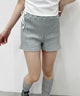 コンパクトリブショートパンツ/グレー モデル：160㎝ F着用