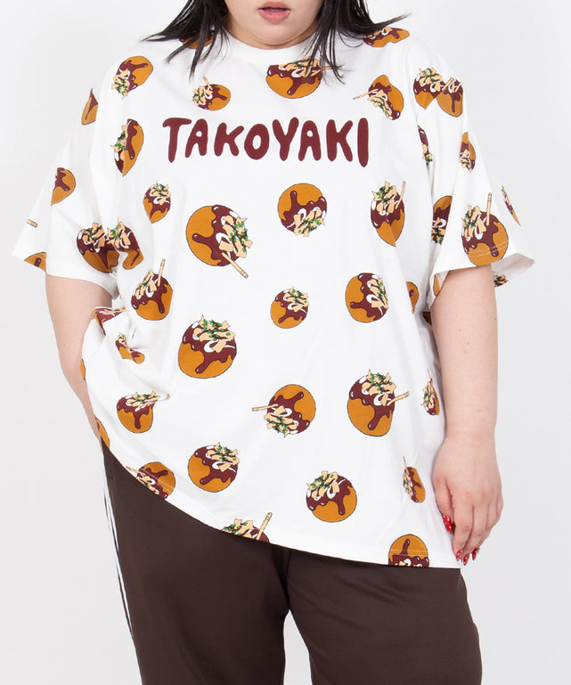 たこ焼き総柄Tシャツ/身長:163cm サイズ5
