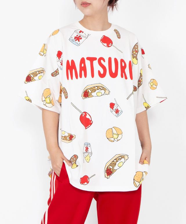 【新サイズ】祭り総柄Tシャツ/身長：160cm サイズ3
