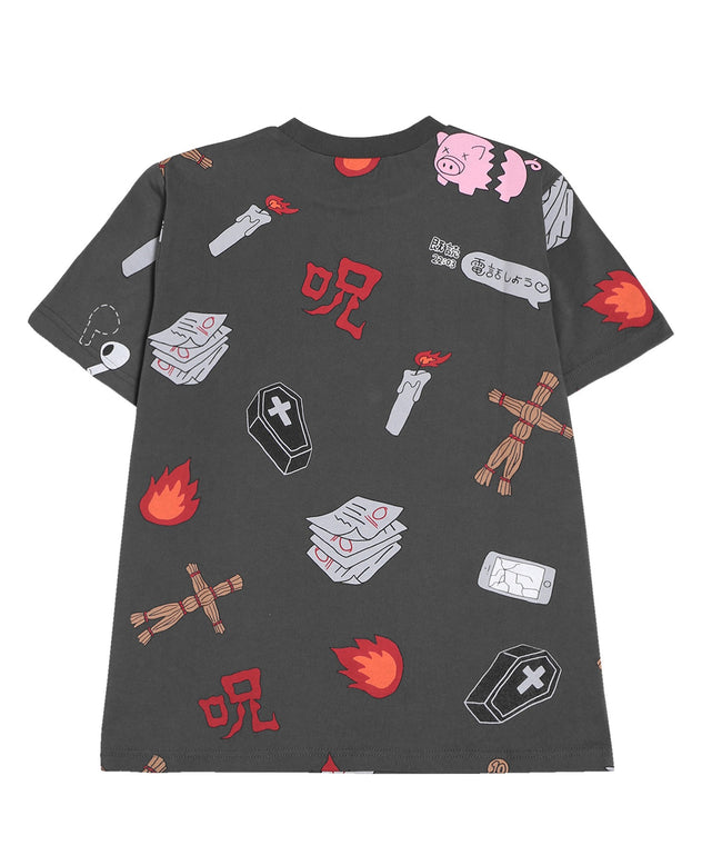 【新サイズ】天国と地獄総柄Tシャツ