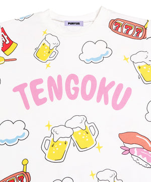 【新サイズ】天国と地獄総柄Tシャツ