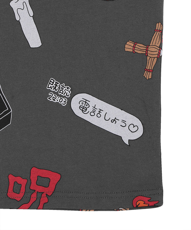 【新サイズ】天国と地獄総柄Tシャツ