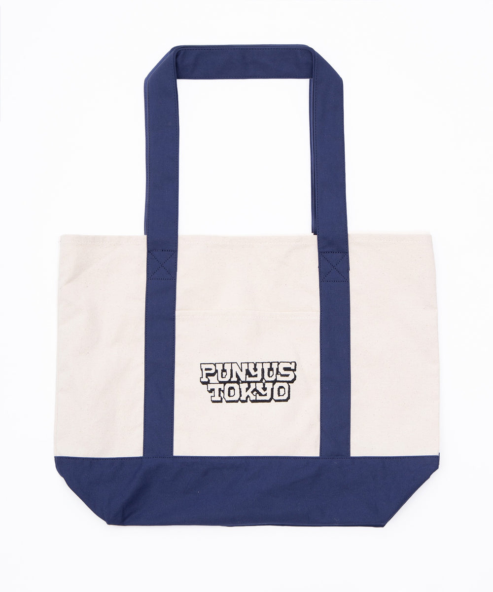 ロゴ刺繍キャンバストートバッグ