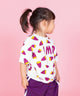 キッズサイズフード総柄Tシャツ/身長:100cm サイズ120