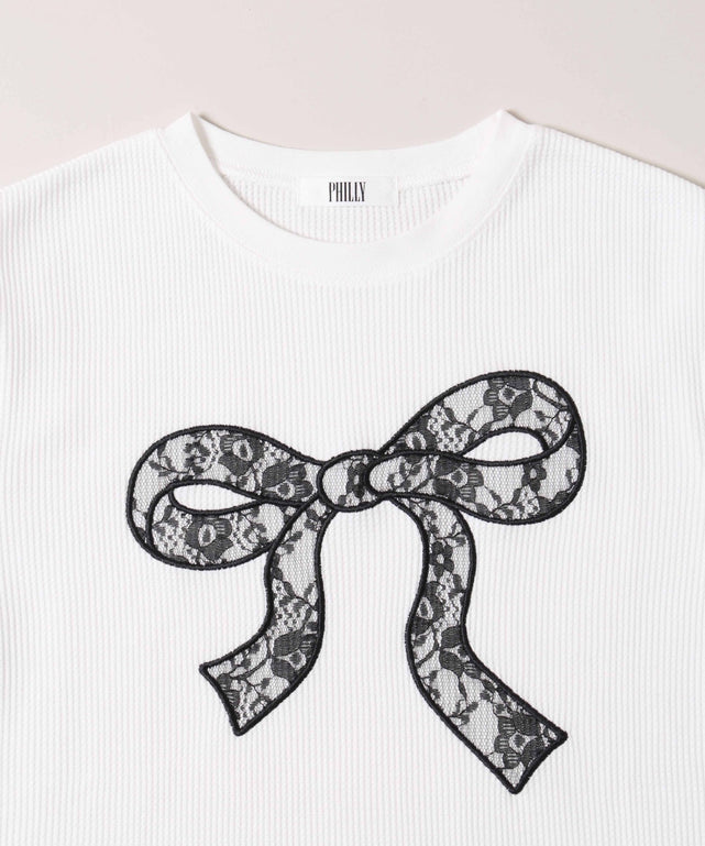 リボンワッペンワッフルTシャツ