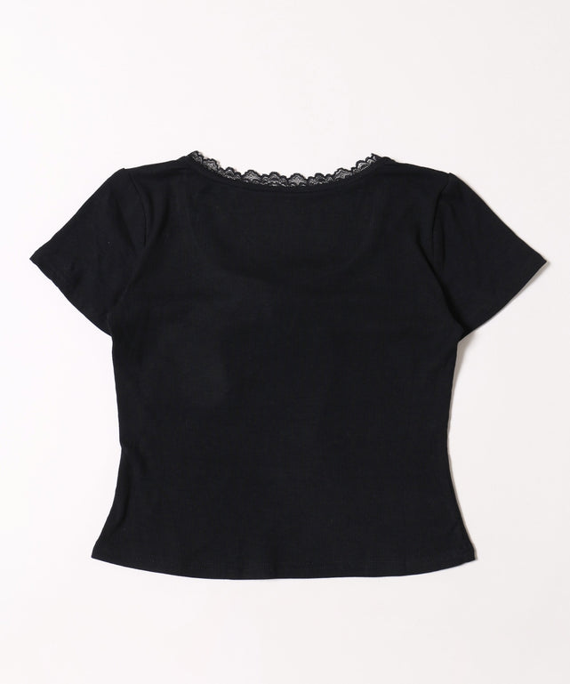 ミニレースアップTシャツ