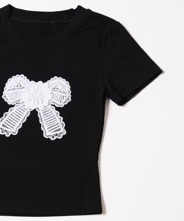 リボンワッペンピチTシャツ
