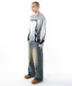 デニム中濃加工 モデル：180cm L着用