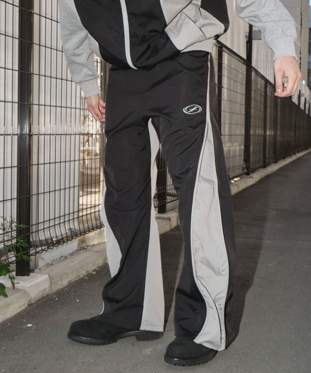 カラーブロック2WAYZIPパンツ/ブラックソノタ　モデル:178cm L着用