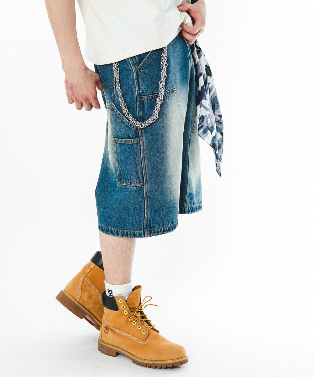 デニム中濃加工 モデル：180cm M着用