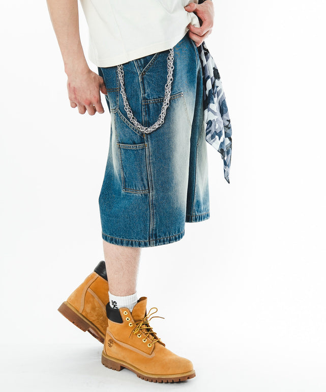 デニム中濃加工 モデル：180cm M着用