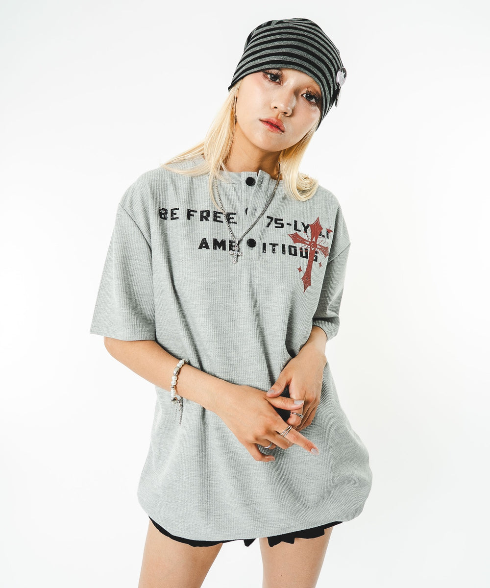 杢グレー モデル：172cm FREE着用