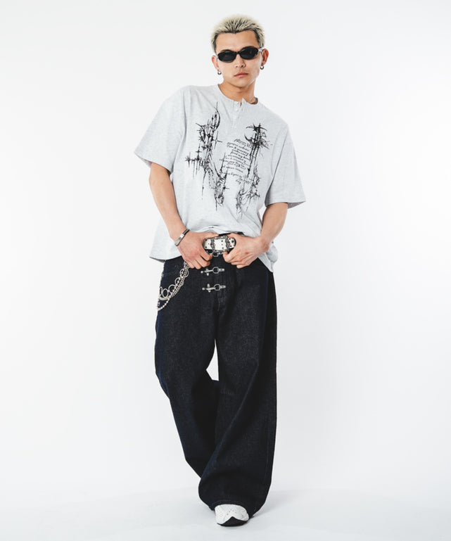 杢グレー　モデル：180㎝　F着用