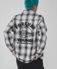 グラフィックオンブレチェックシャツ（LS）