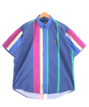 CHAPS ストライプ 半袖ブランドシャツ