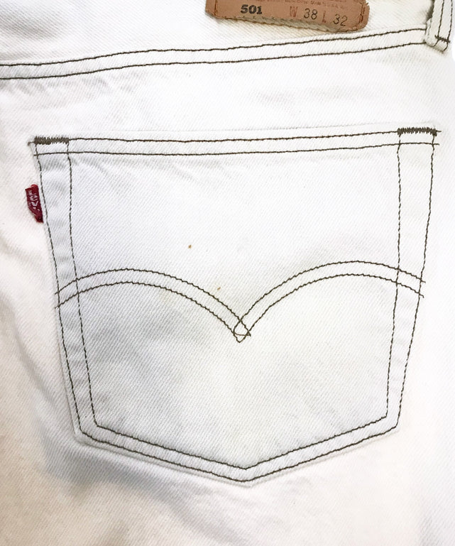 Levi's 501 ホワイトデニム W38 x L32