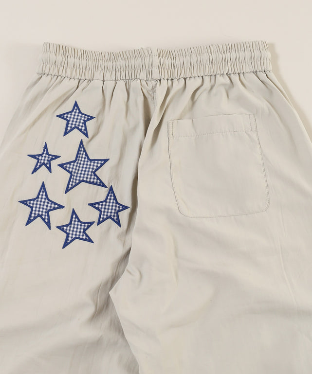 スターパッチタックワイドパンツ