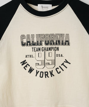 CALIFORNIAロゴラグランTシャツ