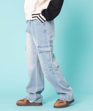 デニム淡　モデル:155cm M着用