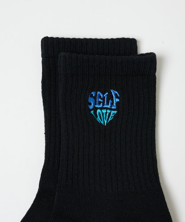 ハートロゴ刺繍ソックス(23-25cm)