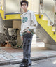 ベージュ　モデル:180cm L着用
