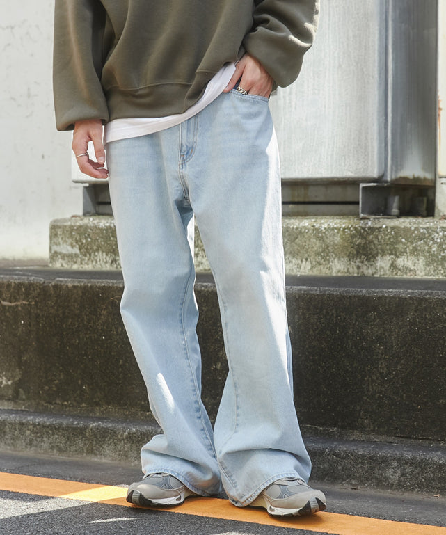 デニム淡色 モデル：180cm L着用
