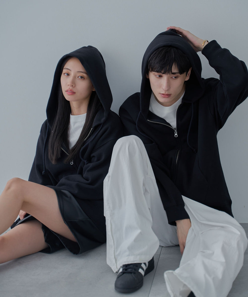 リラックスフィットダブルZIPパーカー