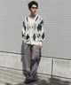 グリーンチェック モデル：180cm L着用