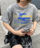 ヴィンテージウォッシュショートT/柄4 モデル：155cm F着用