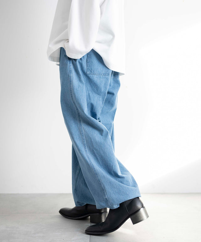 デニム淡色 モデル：175cm L着用