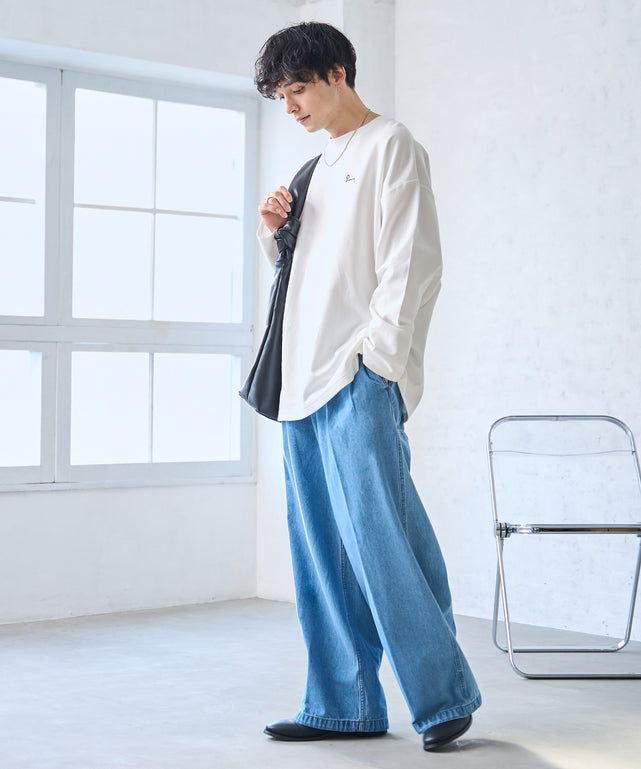 デニム淡色 モデル：175cm L着用