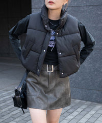 パディングショートベスト