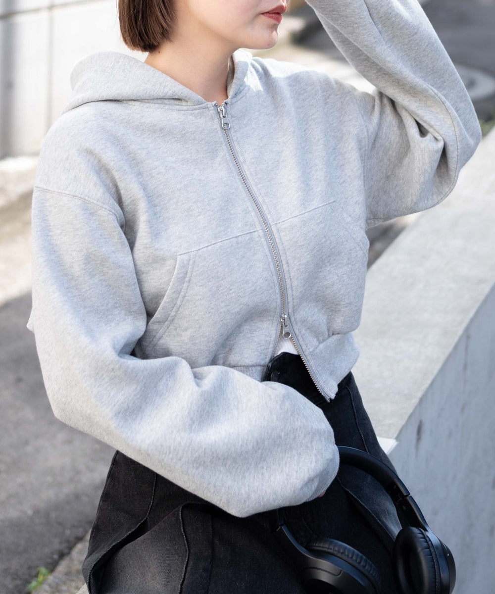 杢グレー　モデル:155cm F着用