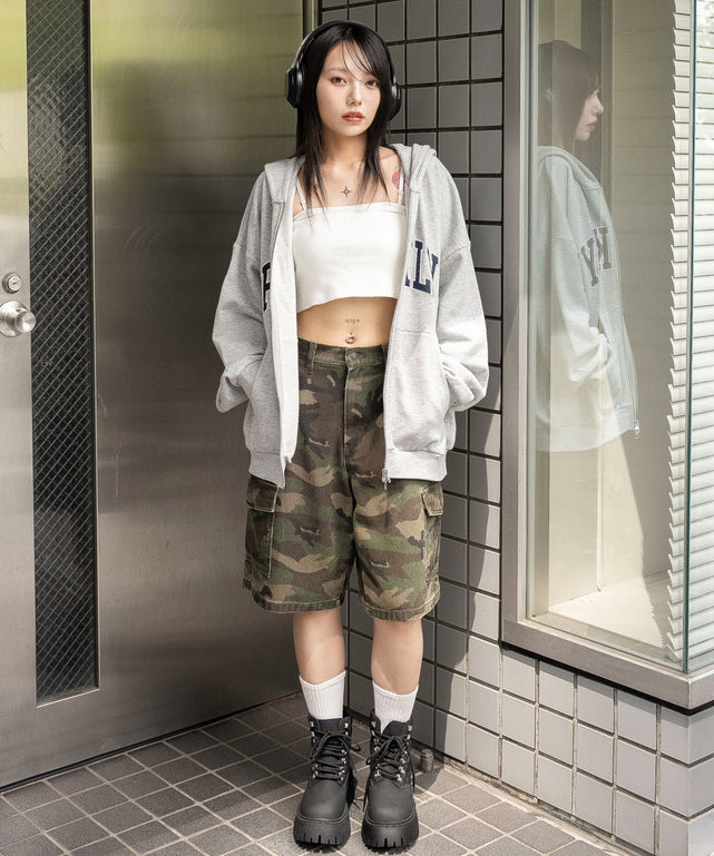 杢グレー　モデル：159cm F着用